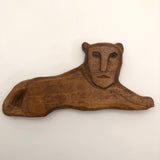 Charming Little Hand-carved Wooden Lion