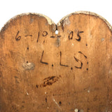 Fabulous 1905 Signed Hanging Match Holder with Striking Paper