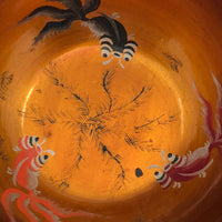Chinese Foochow Lacquer Bowl With Goldfish and Dragon