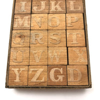 Sweet Little Set of Wooden Alphabet Blocks