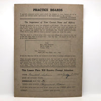 Assorted Decorative Gouache Fireside Studios "Practice Boards" 1935, Your Choice