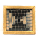 19th Century Piecework Block in Lemon Gold Frame