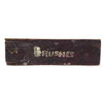 Wonderful Old Slide Top Brushes Box in Old Red Paint
