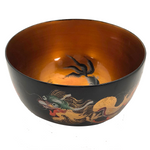 Chinese Foochow Lacquer Bowl With Goldfish and Dragon