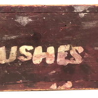 SOLD Aptly Painterly Old Slide Top Brushes Box Red Paint
