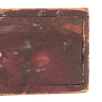 SOLD Aptly Painterly Old Slide Top Brushes Box Red Paint