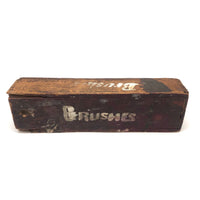 SOLD Aptly Painterly Old Slide Top Brushes Box Red Paint