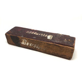SOLD Aptly Painterly Old Slide Top Brushes Box Red Paint