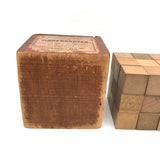 Early Milton Bradley Froebel Kindergarten Blocks - Gift 5 Box, 27 Square Blocks
