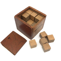 Early Milton Bradley Froebel Kindergarten Blocks - Gift 5 Box, 27 Square Blocks