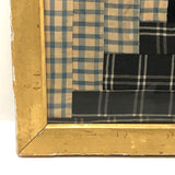 19th Century Piecework Block in Lemon Gold Frame