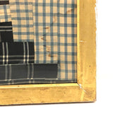 19th Century Piecework Block in Lemon Gold Frame