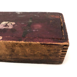 SOLD Aptly Painterly Old Slide Top Brushes Box Red Paint