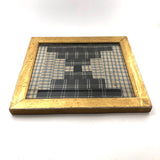 19th Century Piecework Block in Lemon Gold Frame