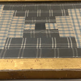 19th Century Piecework Block in Lemon Gold Frame