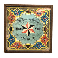 Rare 19th C. Large Mosaic Work Parquetry Set in Original Slide Top Box