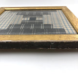 19th Century Piecework Block in Lemon Gold Frame