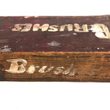 SOLD Aptly Painterly Old Slide Top Brushes Box Red Paint