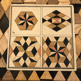 Rare 19th C. Large Mosaic Work Parquetry Set in Original Slide Top Box