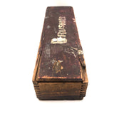 SOLD Aptly Painterly Old Slide Top Brushes Box Red Paint