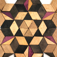 Rare 19th C. Large Mosaic Work Parquetry Set in Original Slide Top Box