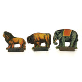 Bliss Manufacturing Co. Litho Animals on Wood Bases