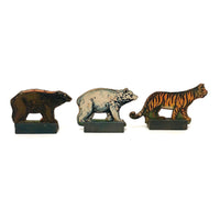 Bliss Manufacturing Co. Litho Animals on Wood Bases