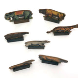 Bliss Manufacturing Co. Litho Animals on Wood Bases