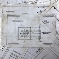Set of Sixteen Vintage Shop Class Project Blueprints