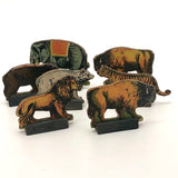 Bliss Manufacturing Co. Litho Animals on Wood Bases