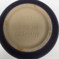 Matte Blue Glazed German Ceramic Planter