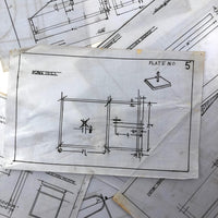 Set of Sixteen Vintage Shop Class Project Blueprints