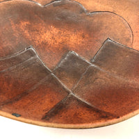 Large Clouds and Mountains, Beautiful Studio Pottery Bowl Signed R. Shannen