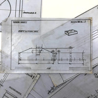 Set of Sixteen Vintage Shop Class Project Blueprints