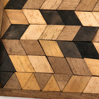 Rare 19th C. Large Mosaic Work Parquetry Set in Original Slide Top Box