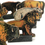 Bliss Manufacturing Co. Litho Animals on Wood Bases