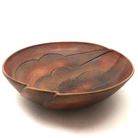 Large Clouds and Mountains, Beautiful Studio Pottery Bowl Signed R. Shannen