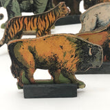 Bliss Manufacturing Co. Litho Animals on Wood Bases