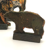 Bliss Manufacturing Co. Litho Animals on Wood Bases