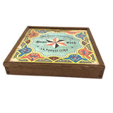 Rare 19th C. Large Mosaic Work Parquetry Set in Original Slide Top Box
