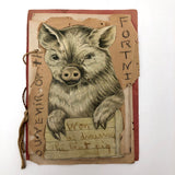 Wonderful Handmade Booklet of Pig Drawing Contest Entries Plus Award