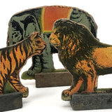 Bliss Manufacturing Co. Litho Animals on Wood Bases