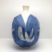 Gorgeous Blue and White Presumed Mid Century Danish Faience Vase