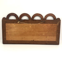 Folky Antique Hand-carved Quadruple Tin Type Frame