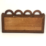 Folky Antique Hand-carved Quadruple Tin Type Frame