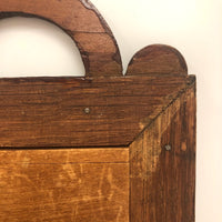 Folky Antique Hand-carved Quadruple Tin Type Frame