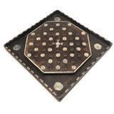 Wonderful Antique Handmade 65 Hole Marble Solitaire Gameboard with Clay Marbles
