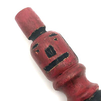 Make Do Folk Art Carved and Painted Two-Faced Baluster Man