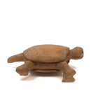 Carved Wooden Turtle with Angry Face!