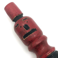 Make Do Folk Art Carved and Painted Two-Faced Baluster Man